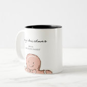 Fröhliche GingerBroad Mann Frohe Weihnachten Zweifarbige Tasse (Vorderseite Links)
