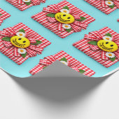Fröhliche Gingham-Geschenkverpackung Geschenkpapier (Ecke)