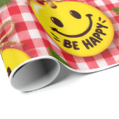 Fröhliche Gingham-Geschenkverpackung Geschenkpapier (Rolleneckpunkt)