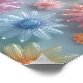 Fröhliche, glänzende Blume Poster (Ecke)