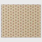 Fröhliche Glocken Weihnachtsgeschenkpapier Geschenkpapier (Flach)