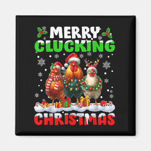 Fröhliche gluckende Weihnachten Lustiger Hühner-We Magnet