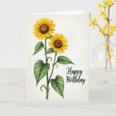 Fröhliche Goldene Blüten Karte (Gelbe Blume)