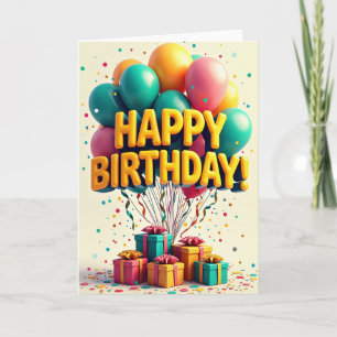 Fröhliche Goldene Buchstaben Karte