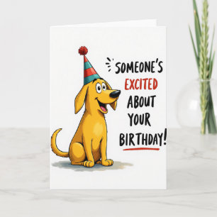 Fröhliche Goldene Hundekarte Karte