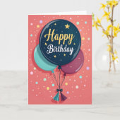 Fröhliche Goldene Orb Karte (Gelbe Blume)