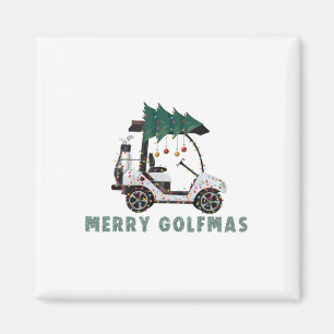 Fröhliche Golf-Weihnachten Golfcart Weihnachtsbele Magnet