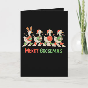 Fröhliche Goosemas Gans Santa hässlicher Sweater W Karte