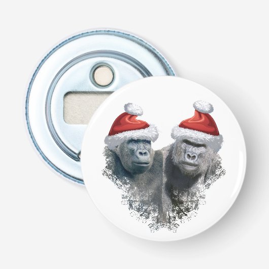 Fröhliche Gorilla-Weihnachten Flaschenöffner (Vorderseite)