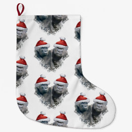 Fröhliche Gorilla-Weihnachten Großer Weihnachtsstrumpf