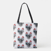 Fröhliche Gorilla-Weihnachten Tasche (Rückseite)