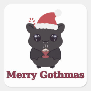 Fröhliche Gothmas Süße Fledermaus Kakao Aufkleber