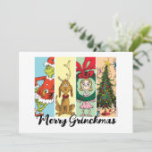 Fröhliche Grinchmas-Feier Collage Feiertagskarte (Stehend Vorderseite)