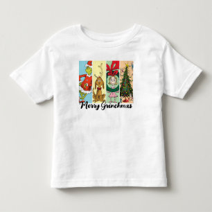 Fröhliche Grinchmas-Feier-Collage Kleinkind T-shirt