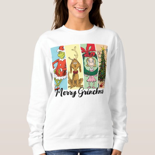 Fröhliche Grinchmas-Feier Collage Sweatshirt (Vorderseite)