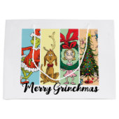 Fröhliche Grinchmas-Feierabend-Collage Große Geschenktüte (Vorderseite)
