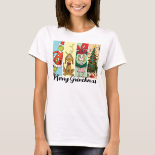 Fröhliche Grinchmas-Feierabend-Collage T-Shirt