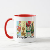 Fröhliche Grinchmas-Feierabend-Collage Tasse (Links)