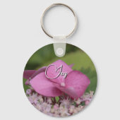 Fröhliche grüne Blume Schlüsselanhänger (Vorderseite)