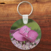 Fröhliche grüne Blume Schlüsselanhänger (Vorderseite)