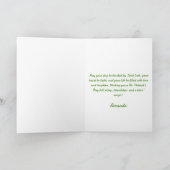 Fröhliche grüne Kleeblätter St Patrick's Day Karte (Innenseite)