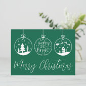 Fröhliche Grüne Weihnachten (Stehend Vorderseite)