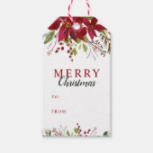 Fröhliche Grünen Frohe Weihnachten Geschenkanhänger (Vorderseite)