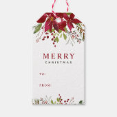 Fröhliche Grünen Frohe Weihnachten Geschenkanhänger (Vorderseite)