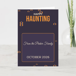 Fröhliche Grusel-Kürbis-Halloween-Grußkarte Karte