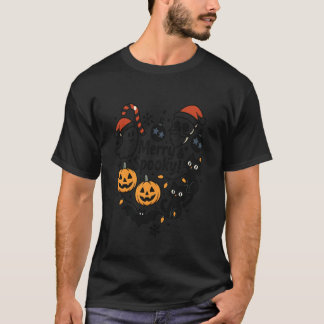 Fröhliche Gruselige Halloween Weihnachten Süße Kat T-Shirt