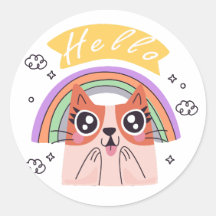 Fröhliche Grußaufkleber