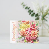 Fröhliche Grüße der Postkarte! Postkarte (Stehend Vorderseite)