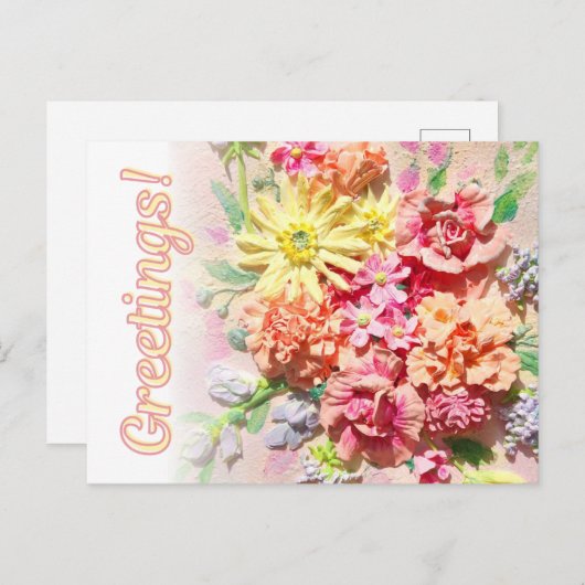 Fröhliche Grüße der Postkarte! Postkarte (Vorne/Hinten)