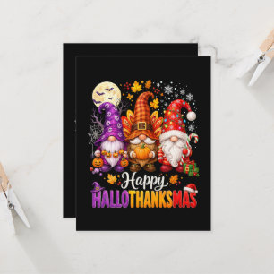 Fröhliche HalloDankMas Gnome Einladung