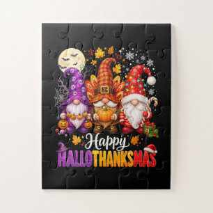 Fröhliche HalloDankMas Gnome Puzzle