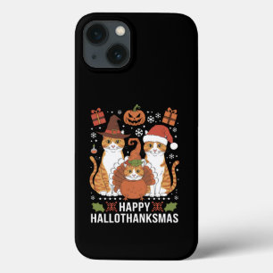 Fröhliche Hallothanksmas Katzen Halloween Weihnach Case-Mate iPhone Hülle