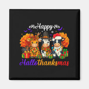 Fröhliche Hallothanksmas Kühe Geschenke für Landwi Magnet
