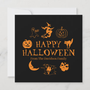 Fröhliche Halloween benutzerdefinierte Name schwar