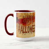 Fröhliche Halloween-blutgestresste Wall-Tasse Tasse (Links)
