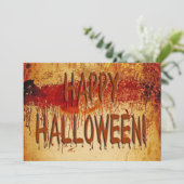 Fröhliche Halloween-blutverkrampfte Wall-Einladung Einladung (Stehend Vorderseite)