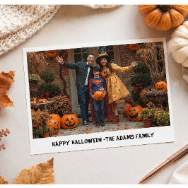 Fröhliche Halloween-Familienfotokarte, Halloween 2 Einladung