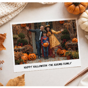 Fröhliche Halloween-Familienfotokarte, Halloween 2 Einladung
