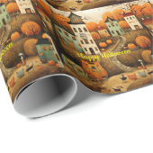 Fröhliche Halloween-Farbbildillustration Geschenkpapier (Rolleneckpunkt)