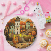 Fröhliche Halloween-Farbbildillustration Pappteller (Party)