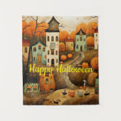 Fröhliche Halloween-Farbbildillustration Wandteppich (Vorderseite)