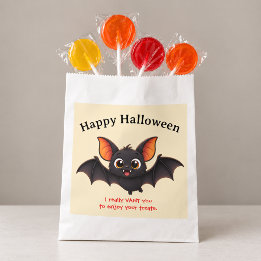 Fröhliche Halloween-Fledermaus individuell Geschenktütchen
