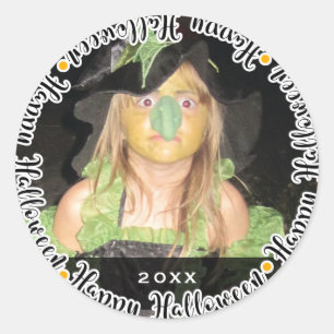 Fröhliche Halloween-Foto Bild Individuelle Gefälli Runder Aufkleber