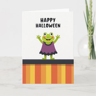 Fröhliche Halloween-Froschkarte Karte