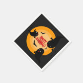 Fröhliche Halloween-Geister und Fledermäuse Papier Serviette (Ecke)