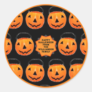 Fröhliche Halloween-Geschenkanhänger Runder Aufkleber